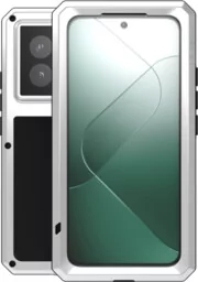 LOVE MEI Etui Pancerne + szkło Powerful do Xiaomi 14, srebrne - Etui i futerały do telefonów - miniaturka - grafika 1