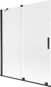 Parawany nawannowe - Mexen Velar parawan nawannowy 2-skrzydłowy rozsuwany 140 x 150 cm, szron, czarny - 896-140-000-31-70 - miniaturka - grafika 1