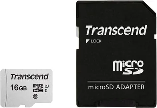 Transcend 16GB MicroSD TS16GUSD300S-A - Karty pamięci - miniaturka - grafika 1
