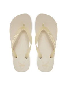 Calvin Klein Jeans Japonki Beach Sandal Flatform Tpu YW0YW01830 Écru - Klapki i japonki damskie - miniaturka - grafika 1
