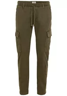 Spodenki męskie - Camel Active Męskie Spodnie Rekreacyjne Tapered Fit Toronto Cargo, Ciemnozielony, 35W / 32L - miniaturka - grafika 1