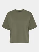 Koszulki i topy damskie - Pieces T-Shirt Chilli Summer 17118870 Zielony Loose Fit - miniaturka - grafika 1