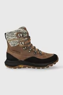 Buty trekkingowe damskie - Merrell buty Siren 4 Thermo Mid Zip WP damskie kolor brązowy ocieplone - miniaturka - grafika 1