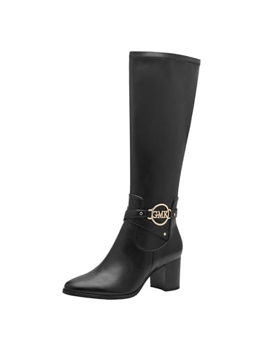 Marco Tozzi by Guido Maria Kretschmer Damskie botki Zip+Slip 2-85500-43 Modne kozaki, czarne, rozmiar 36 EU, czarny, 36 EU
