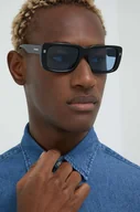 Okulary przeciwsłoneczne - Burberry okulary przeciwsłoneczne męskie kolor czarny - miniaturka - grafika 1