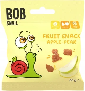 Ślimak Bob Snail Fruit Snack żelki Jabłko-Gruszka 20 g Przekąska owocowa bez cukru - Przekąski dla dzieci - miniaturka - grafika 1