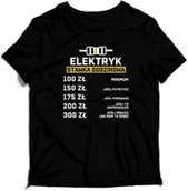 Gadżety dla niej i dla niego - Koszulka - ELEKTRYK Stawka Godzinowa Prezent - miniaturka - grafika 1