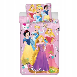 Pościel Disney Księżniczki 140x200 + 50x70 Pink 100% Bawełna - Pościel dla dzieci - miniaturka - grafika 1