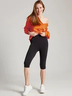 Legginsy - Damskie legginsy 3/4 mirella czarne Gatta r.S - miniaturka - grafika 1