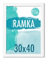 Ramki na zdjęcia - Ramka na zdjęcia 30x40 ramka 30x40 ramki na zdjęcie biała MDF foto rama - miniaturka - grafika 1