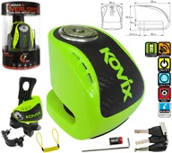 Akcesoria motocyklowe - Blokada tarczy hamulcowej z alarmem KOVIX KNS6 zielona - miniaturka - grafika 1
