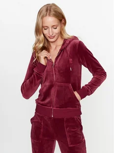 Juicy Couture Bluza Robertson JCAP176 Bordowy Slim Fit - Bluzy damskie - miniaturka - grafika 1