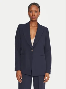 Maryley Marynarka 25IB187/M06/43BL Granatowy Regular Fit - Marynarki i żakiety damskie - miniaturka - grafika 1