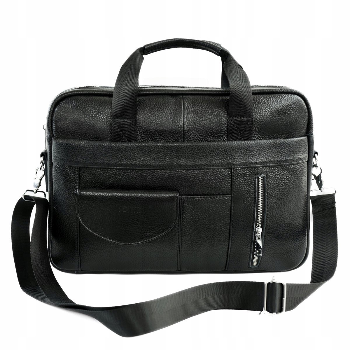 Solier torba na laptopa skóra naturalna bez wzoru