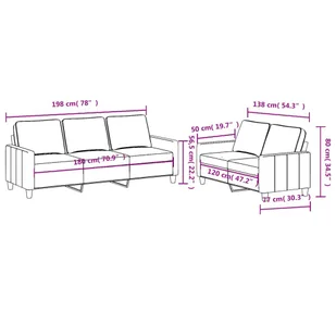 2-częściowy komplet wypoczynkowy, obity tkaniną, kremowa - Sofy i kanapy - miniaturka - grafika 7