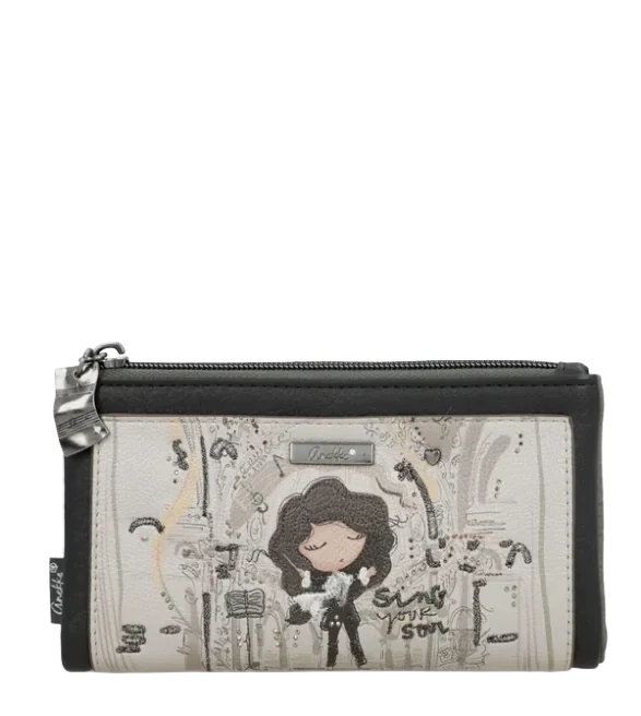 Duży portfel damski Anekke Orchestra na zamek 18 × 11 cm w pudełku