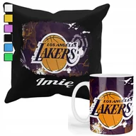 Gadżety dla niej i dla niego - ZESTAW KUBEK + POSZEWKA Z NADRUKIEM-DLA FANA NBA LOS ANGELES LAKERS +IMIĘ - miniaturka - grafika 1