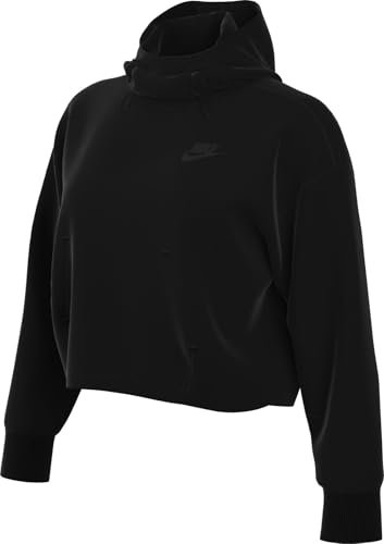 Nike Top W NSW Tch FLC Os HDY, Black/Black, FV6322-010, XL
