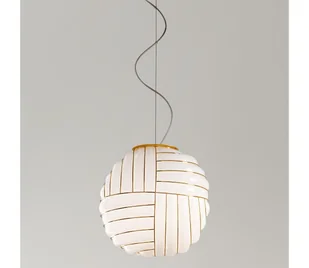 SIRU - Żyrandol na lince CARTESIO 1xE27/60W/230V złoty/biały szkło weneckie - Lampy sufitowe - miniaturka - grafika 1