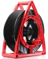 Przedłużacze i rozgałęźniki - ZWIJACZ BĘBEN ZWIJAK NAWIJAK DRUTU KABLA PRZEWODU PRZEDŁUŻACZA PASTUCHA Czerwono-Czarny - miniaturka - grafika 1