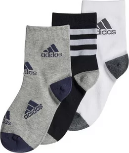 Skarpety dla dzieci adidas Graphic 3P szaro-biało-czarne HN5736-28-30 - Skarpetki damskie - miniaturka - grafika 1