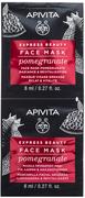 Maseczki do twarzy - Apivita Apivita Express Beauty Granat - rozświetlająco-rewitalizująca maseczka do twarzy 2x8ml - miniaturka - grafika 1