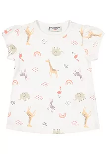 SALT AND PEPPER Dziewczęca koszulka dziewczęca S/S Animal AOP T-Shirt, biała, normalna, biały, 62 cm - Koszulki dla dziewczynek - miniaturka - grafika 1
