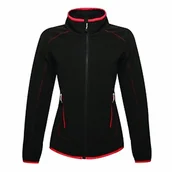 Kurtki damskie - Regatta Damska kurtka polarowa Ashmore z zamkiem błyskawicznym Czarny/Czerwony 12 - miniaturka - grafika 1