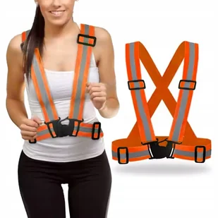 SZELKI ODBLASKOWE UNIWERSALNE KAMIZELKA OSTRZEGAWCZA DROGOWA ELASTYCZNE - Odzież robocza - miniaturka - grafika 1