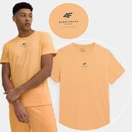 Koszulki męskie - 4F Koszulka Męska Bawełniana T-shirt Sportowy - miniaturka - grafika 1