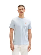 Koszulki męskie - TOM TAILOR T-shirt męski z nadrukiem, 31992 - Stonington Blue White Stripes, 3XL - miniaturka - grafika 1
