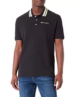 Koszulki męskie - Champion Męska koszulka polo Legacy Special Light Cotton Pique Neon Spray, czarna, 3XL - miniaturka - grafika 1