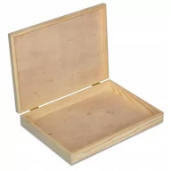 Pudełka i szkatułki - Pudełko drewniane płaskie z pokrywką 34x25,3x5,3cm - miniaturka - grafika 1