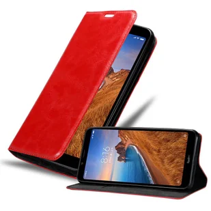 Etui ochronne Cadorabo do Xiaomi RedMi 7A w kolorze czerwonym etui na telefon komórkowy z magnetycznym zamknięciem - Etui i futerały do telefonów - miniaturka - grafika 1