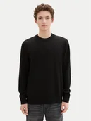 Swetry męskie - Tom Tailor Denim Sweter 1042509 Czarny Regular Fit - miniaturka - grafika 1