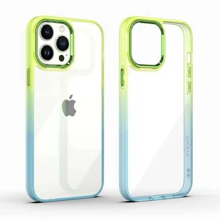 Etui IPHONE 12 PRO MAX MX Rainbow zielono-niebieskie - Etui i futerały do telefonów - miniaturka - grafika 1