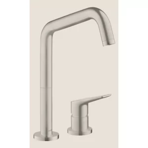 Hansgrohe 34823800 Citterio 2-otworowa jednouchwytowa bateria kuchenna 240 stal szlachetna - Baterie kuchenne - miniaturka - grafika 1
