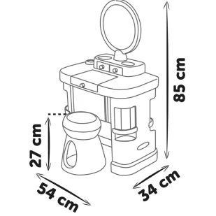 Smoby My Beauty Toaletka z lustrem 15 akcesoriów - Zabawki kreatywne - miniaturka - grafika 5