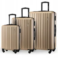 Walizki - Zestaw 3 walizek podróżnych na kółkach ABS mała średnia duża 3w1 ZAGATTO - miniaturka - grafika 1