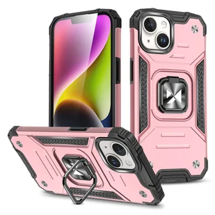 Pancerne etui z uchwytem na palec do iPhone 15 Wozinsky Ring Armor - różowe złoto - Etui i futerały do telefonów - miniaturka - grafika 1