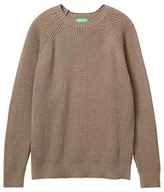 Koszulki męskie - United Colors of Benetton Koszulka męska G/C M/L 1494u1046 sweter, jasnobrązowy 04b, S, Jasnobrązowy 04b, S - miniaturka - grafika 1