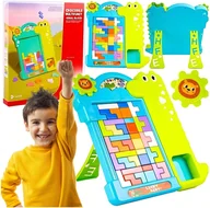 Zabawki interaktywne dla dzieci - TETRIS UKŁADANKA GRA EDUKACYJNA LOGICZNA MONTESSORI DLA DZIECI KLOCKI 3D - miniaturka - grafika 1