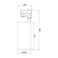 Lampy pozostałe - Deko-Light Reflektor szynowy LED Lucea 3-obwodowy 30 W czarny - miniaturka - grafika 1