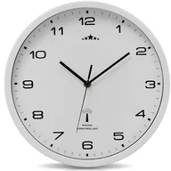 Zegary - Zegar ścienny sterowany radiowo Biały Ø31cm - miniaturka - grafika 1