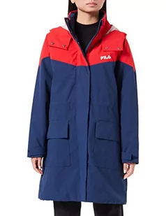 FILA Damska kurtka Turcina Light Parka Padded, medieval Blue-True Red, S - Kurtki damskie - miniaturka - grafika 1