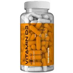 ECOMAX Vitamin D3 100mcg 4000IU 100 kaps - Witaminy i minerały - miniaturka - grafika 1
