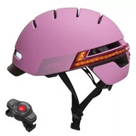 Kaski rowerowe - Kask Rowerowy Livall BH51M Neo BT/LED/SOS Rozm.M Różowy - miniaturka - grafika 1