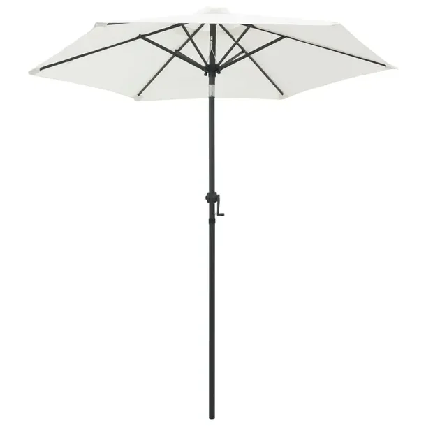 Elegancki Parasol Ogrodowy, Przechylny, Piaskowy Biały i Ciemnoszary, 200