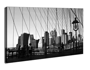 Nowy Jork. New York Bridge - obraz na płótnie Wymiar do wyboru: 80x60 cm - Obrazy i zdjęcia na płótnie - miniaturka - grafika 1