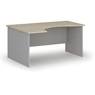Biurka - Biurko narożne PRIMO GRAY, 1600 x 1200 mm, lewe, szary/dąb naturalny - miniaturka - grafika 1